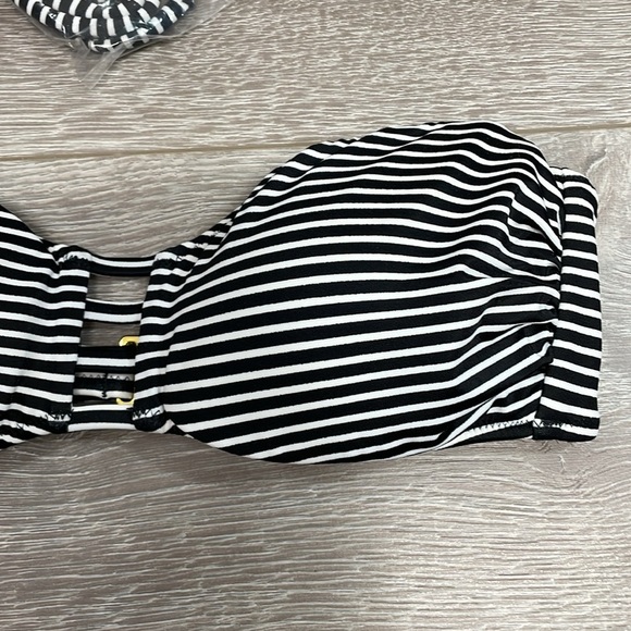 NWOT Victoria’s Secret The Bow Bikini Side Tie Bottom and Strappy Bandeau Top M - Picture 9 of 16